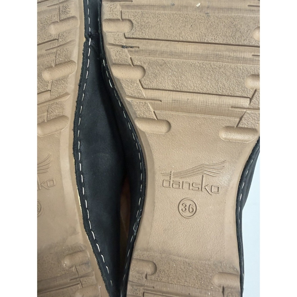 Dansko Talulah Mule Women's 36 / 6 Black Leather Slip-On Wedge Comfort Classic - Picture 8 of 11
